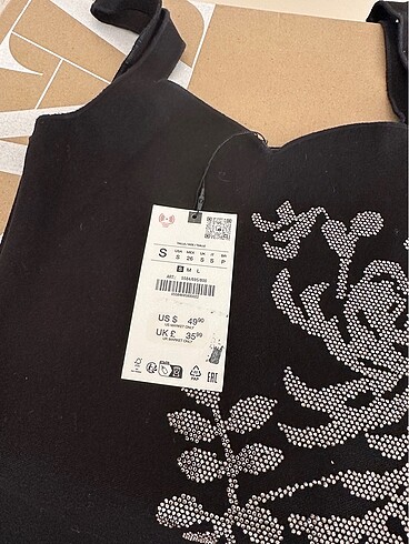 Zara Zara parlak taşlı stretch elbise
