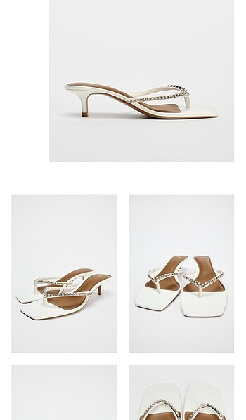 Zara parlak taşlı topuklu sandalet