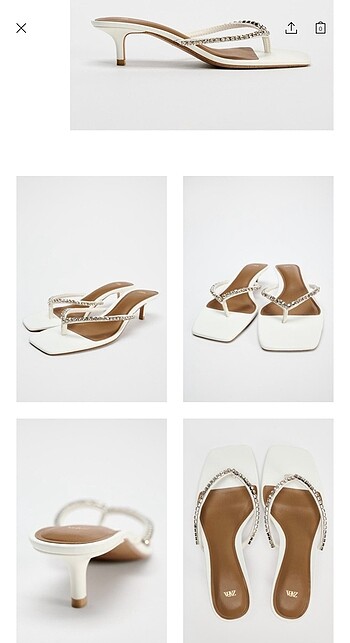 Zara Zara parlak taşlı topuklu sandalet