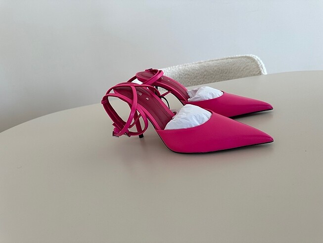 39 Beden Zara deri topuklu stiletto