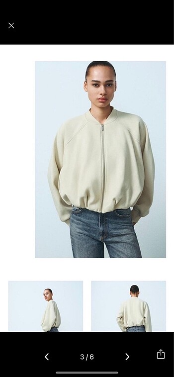 m Beden Zara bomber ceket