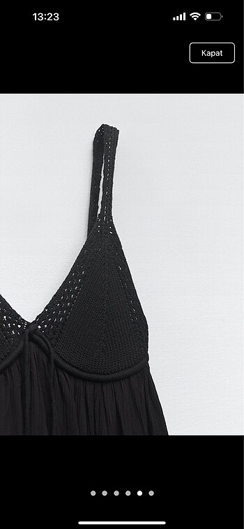 Zara kontrast mini elbise