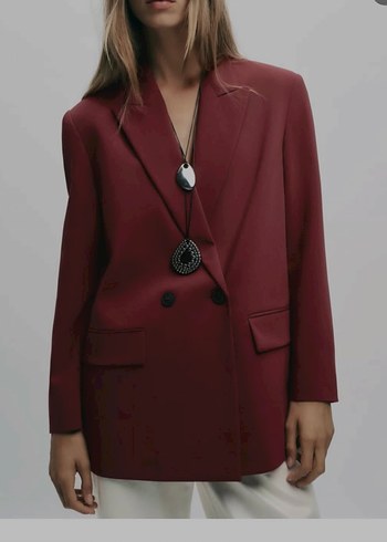 Zara kruvaze oversize blazer - Görsel 6