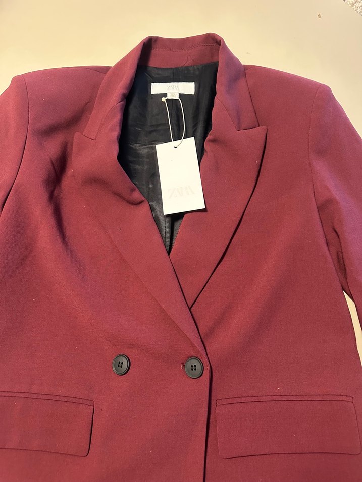 Zara kruvaze oversize blazer - Görsel 2