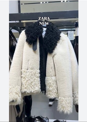 Zara suni kur k patchwork ceket - Görsel 6