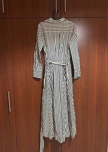 Zara çizgili gömlek elbise fiyatson - Görsel 9