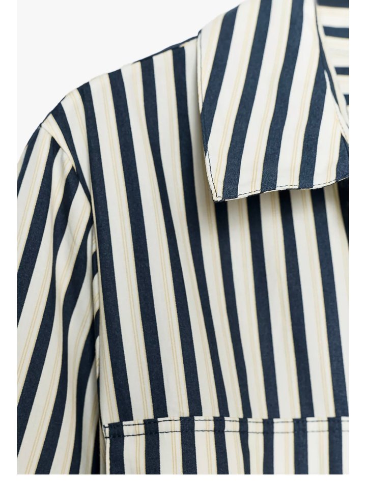 Zara çizgili gömlek elbise fiyatson - Görsel 5