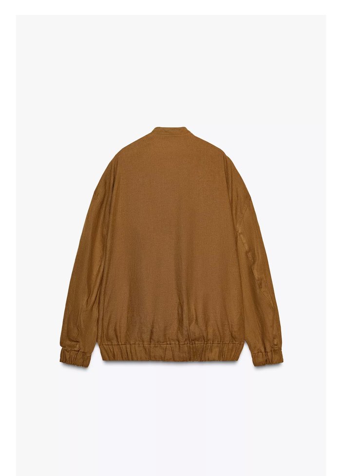 Zw collection oversize keten ceket - Görsel 2