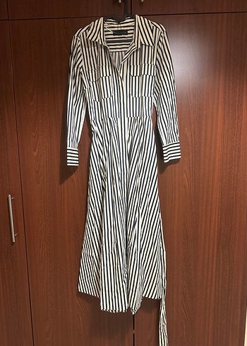 Zara çizgili gömlek elbise fiyatson - Görsel 2