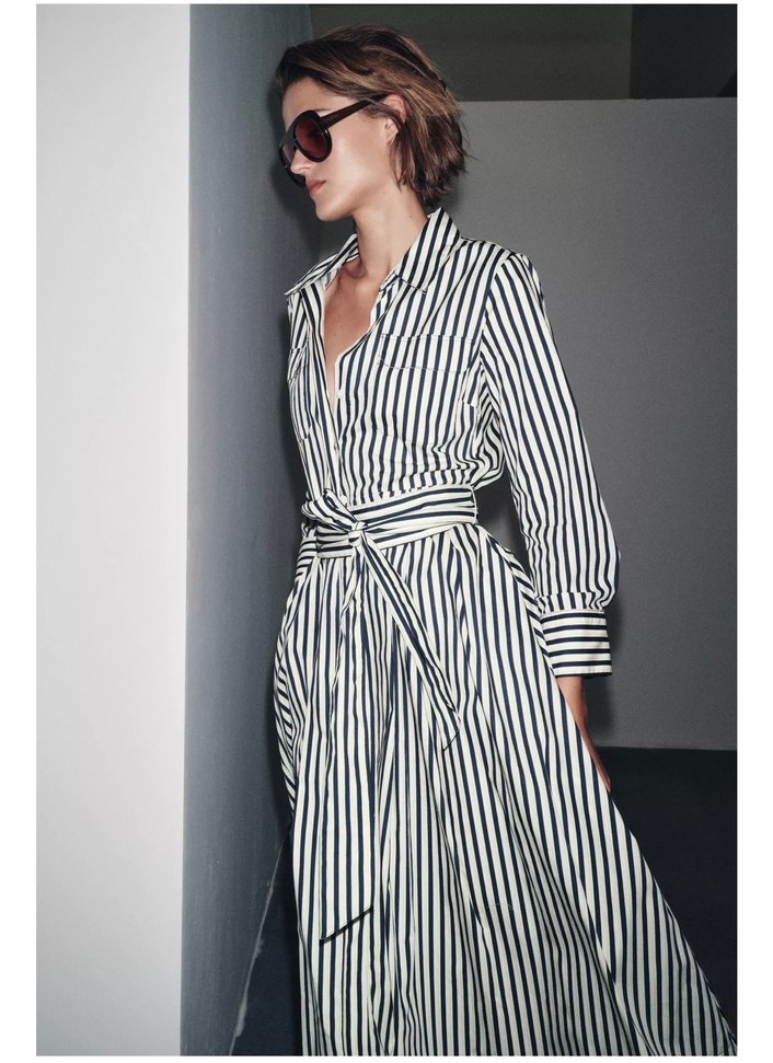 Zara çizgili gömlek elbise fiyatson - Görsel 4