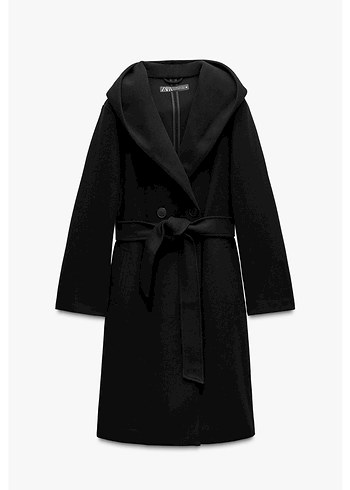 Zara kapüşonlu yumuşak kulaklı kaban