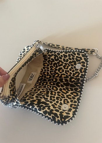 Zara Zara leopar desenli çanta