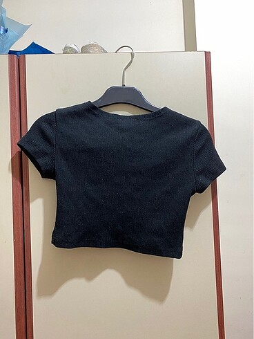 xs Beden Siyah Crop