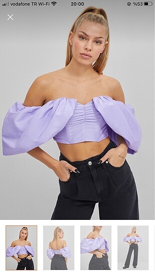 Bershka mor bluz