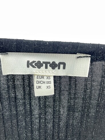 xs Beden siyah Renk Koton Bluz %70 İndirimli.