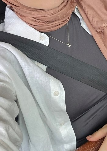 H&M Gri Kadın Uzun Drapeli Elbise