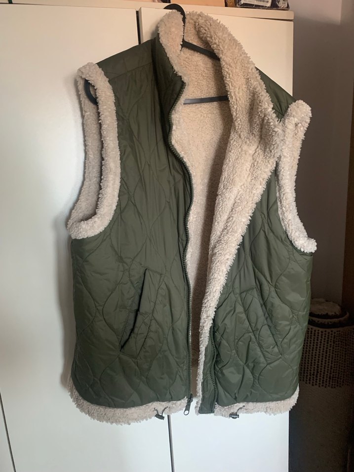 Peluş yelek zara yelek kürk - Görsel 3