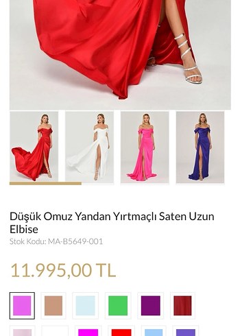 Kırmızı Drapeli Midi Abiye Elbise - Görsel 5