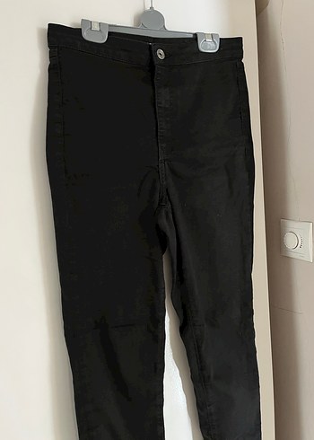 Oxxo Siyah Jean Kot Pantolon. Alice Ultra High Rise - Görsel 3