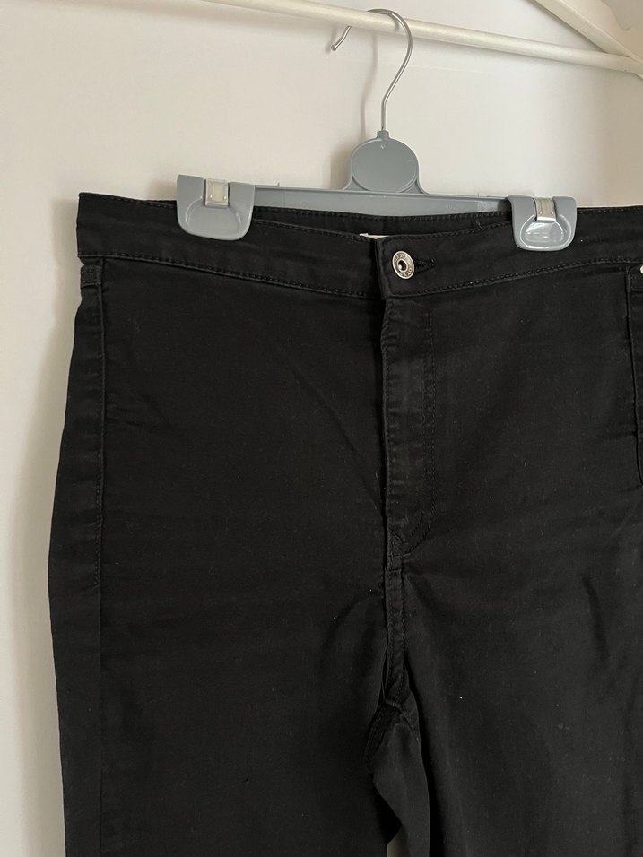 Oxxo Siyah Jean Kot Pantolon. Alice Ultra High Rise - Görsel 2