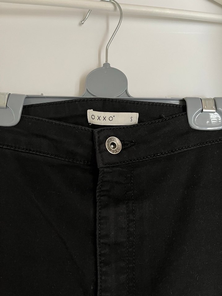 Oxxo Siyah Jean Kot Pantolon. Alice Ultra High Rise - Görsel 5