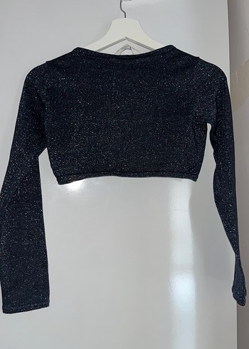 H&M Kız çocuk parıltılı kumaş hırka - Görsel 3