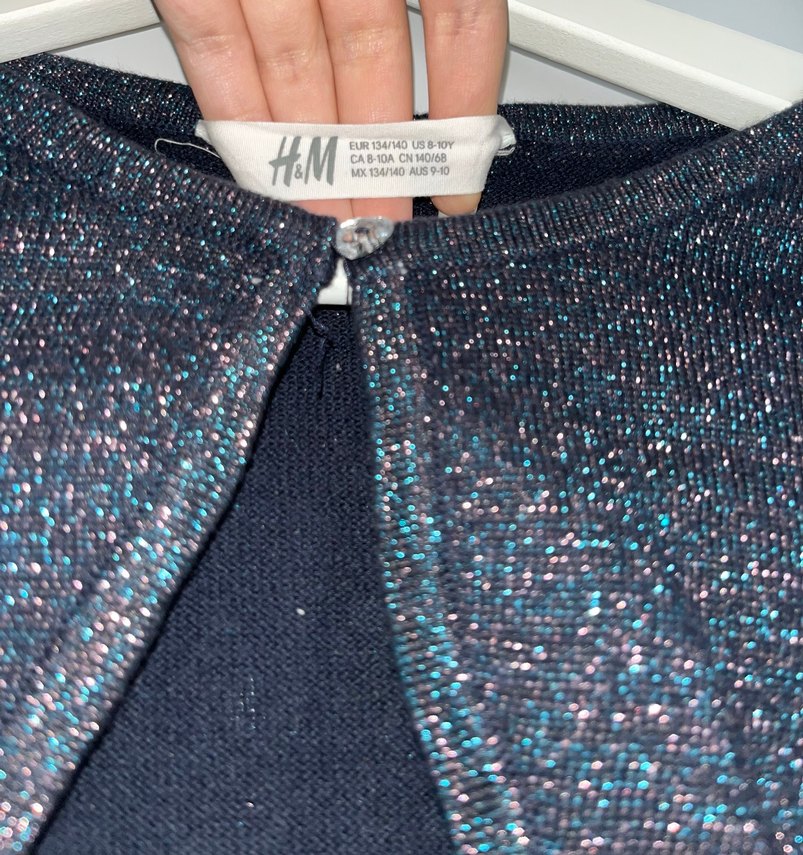 H&M Kız çocuk parıltılı kumaş hırka - Görsel 4