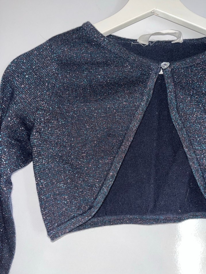 H&M Kız çocuk parıltılı kumaş hırka - Görsel 5