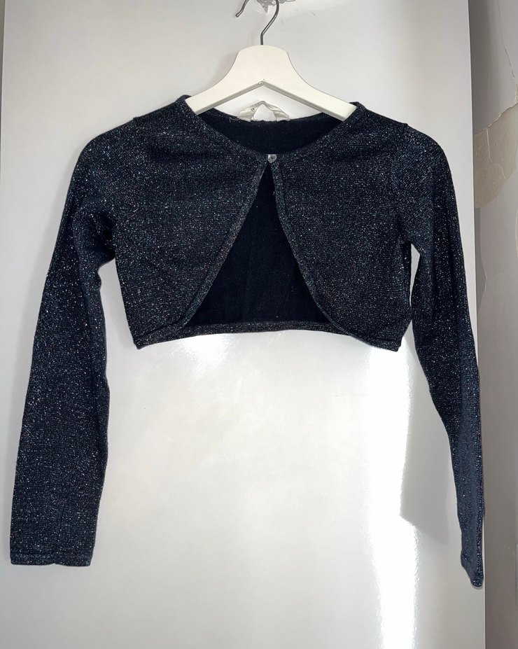 H&M Kız çocuk parıltılı kumaş hırka - Görsel 2