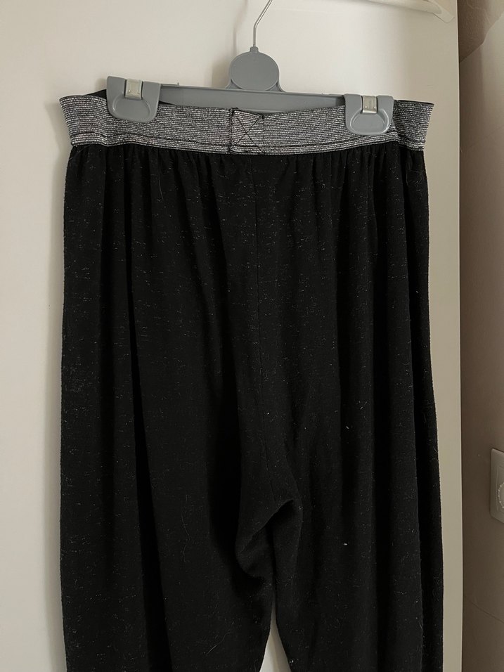 Kız Çocuk Siyah Şalvar Eşofman Altı - Görsel 4