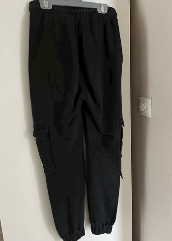 Pull&Bear Siyah Kargo Eşofman - Pantolon - Görsel 4