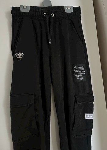 Pull&Bear Siyah Kargo Eşofman - Pantolon - Görsel 2