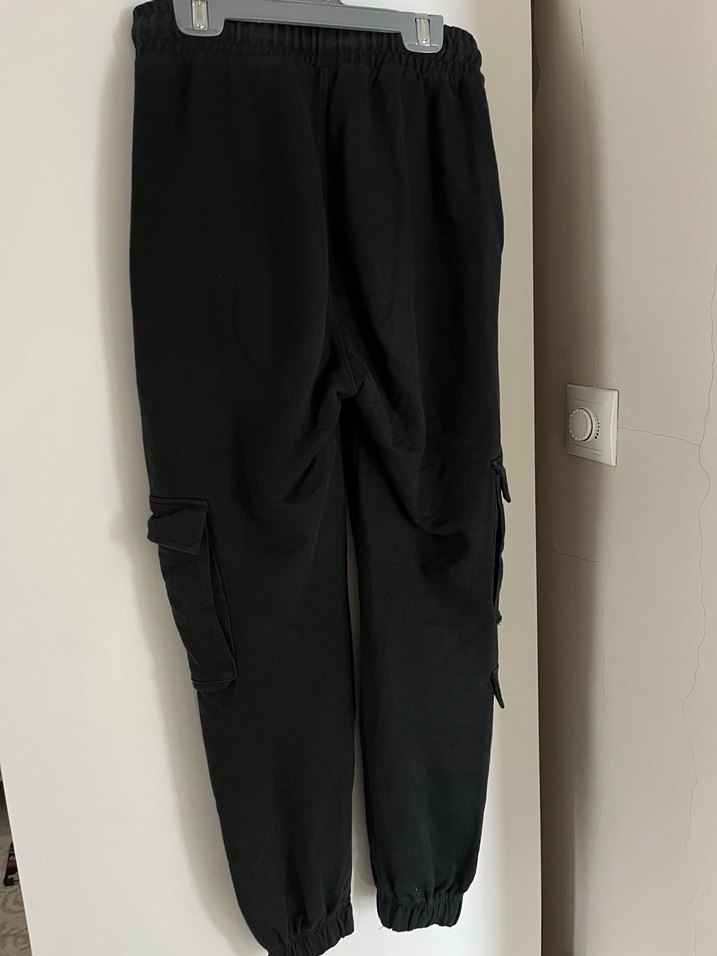 Pull&Bear Siyah Kargo Eşofman - Pantolon - Görsel 4