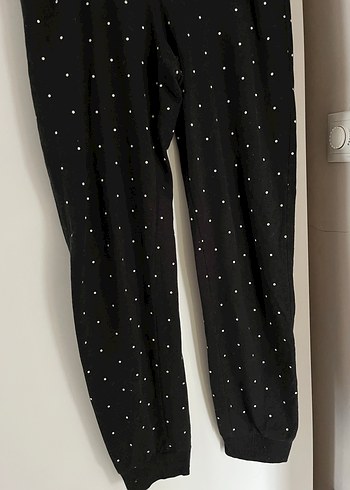 H&M Siyah Benekli Eşofman Altı - Görsel 3