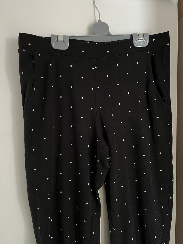 H&M Siyah Benekli Eşofman Altı - Görsel 2