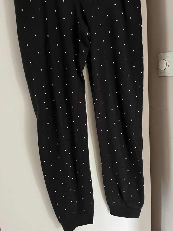 H&M Siyah Benekli Eşofman Altı - Görsel 3