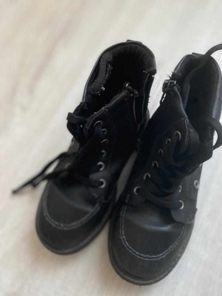 Siyah Bağcıklı Erkek Çocuk Motorcu Botu - Görsel 2