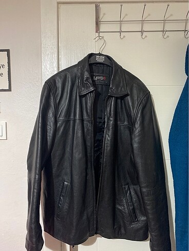 Vintage deri ceket oversize