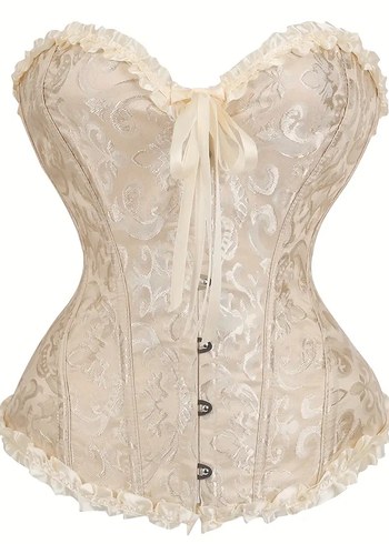 Dantel İşlemeli Straplez Vintage Büstiyer