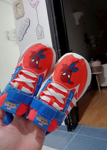 Renkli Örümcek Adam Baskılı Erkek Çocuk Spor Ayakkabı