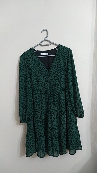 MANGO ELBİSE YEŞİL