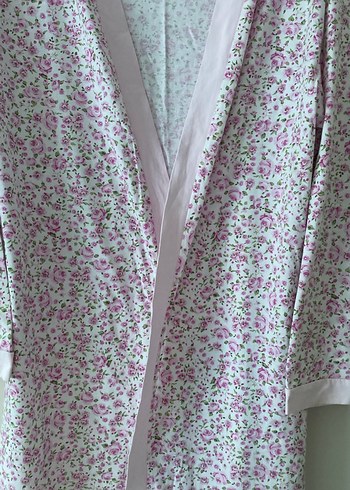 Pembe Uzun Kollu Midi Kadın Sabahlık - Görsel 2