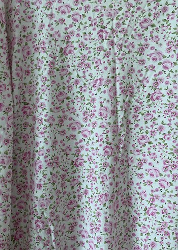 Pembe Uzun Kollu Midi Kadın Sabahlık - Görsel 5