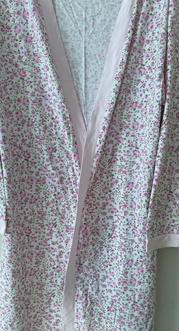 Pembe Uzun Kollu Midi Kadın Sabahlık - Görsel 2