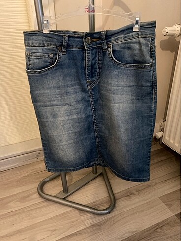 Rosi Marke Jeans etek 50 cm uzunluk L beden