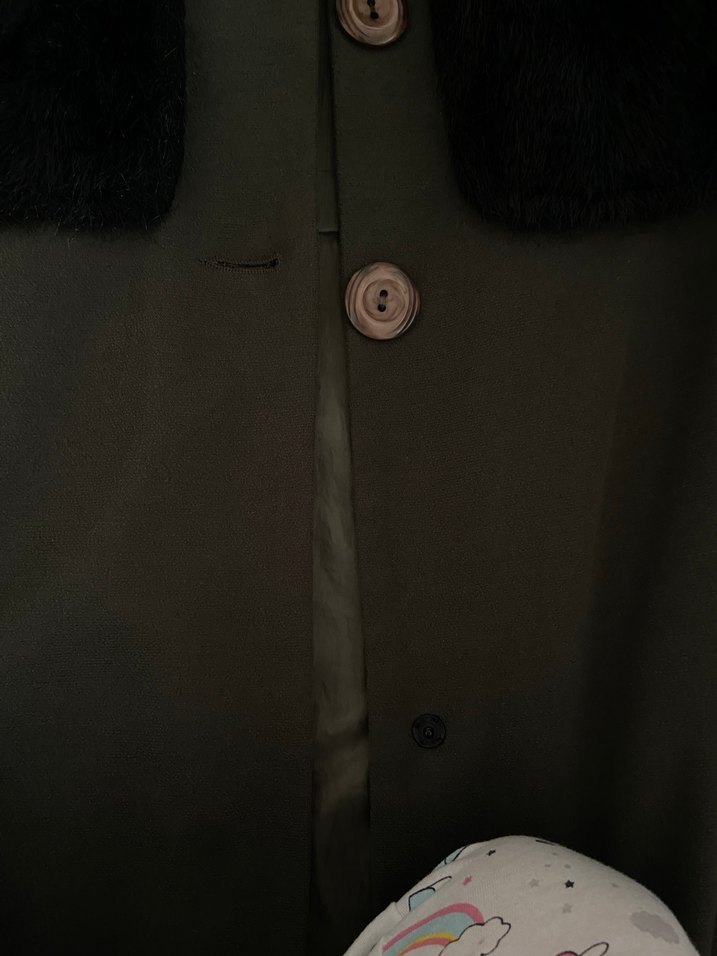 Haki Yeşili Kadın Kaban - Görsel 3