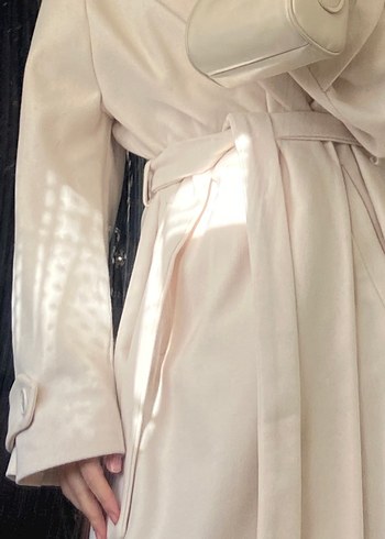 Bej Kuşaklı Uzun Kabanı - Görsel 2