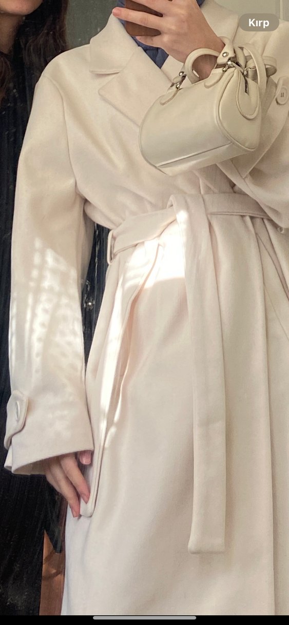 Bej Kuşaklı Uzun Kabanı - Görsel 2