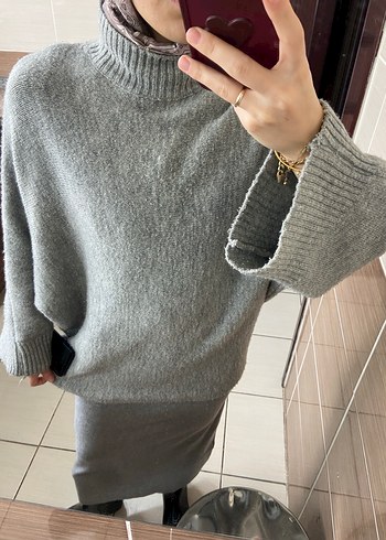 Trendyolmilla gri kazak - Görsel 3