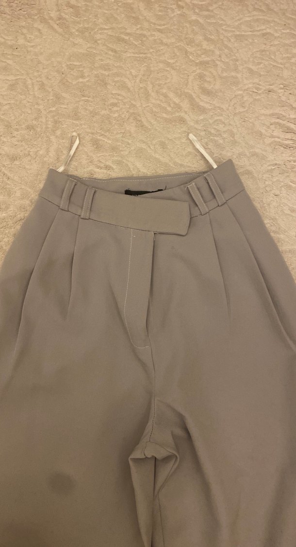 gri palazzo pantolon - Görsel 3